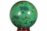 Polished Malachite & Chrysocolla Sphere - Peru #211028-1